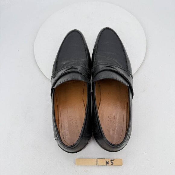 Gucci Diamante Men Size UK 10.5 US 11.5 Black Leather Penny Loafer Dress Shoes - Picture 9 of 12